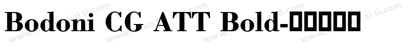 Bodoni CG ATT Bold字体转换